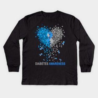 Diabetes Type 1 Awareness Kids Long Sleeve T-Shirt